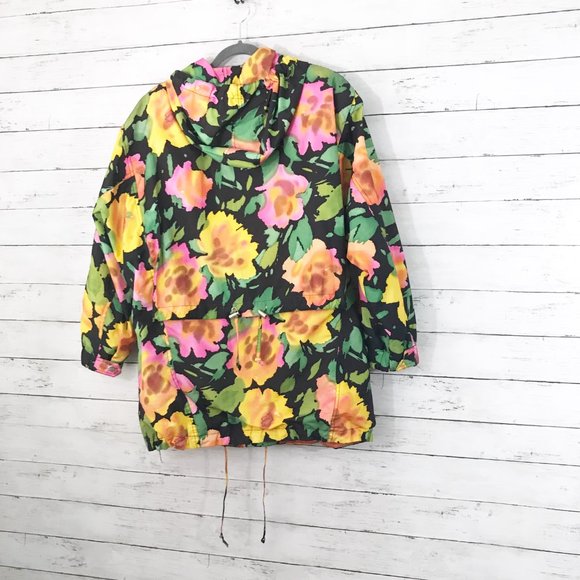 J.Gallery Floral Oversized Waterproof Coat Medium - Picture 2 of 5